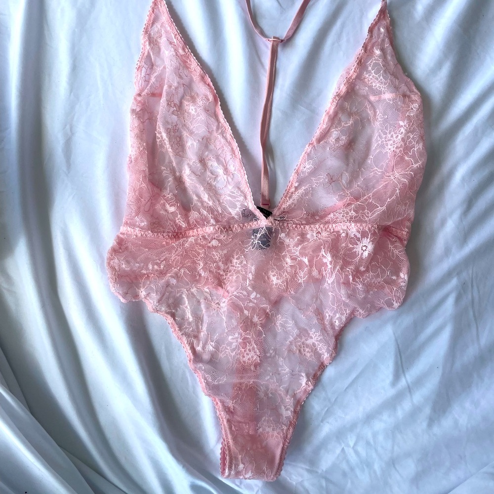 Baby pink Lace Bodysuit